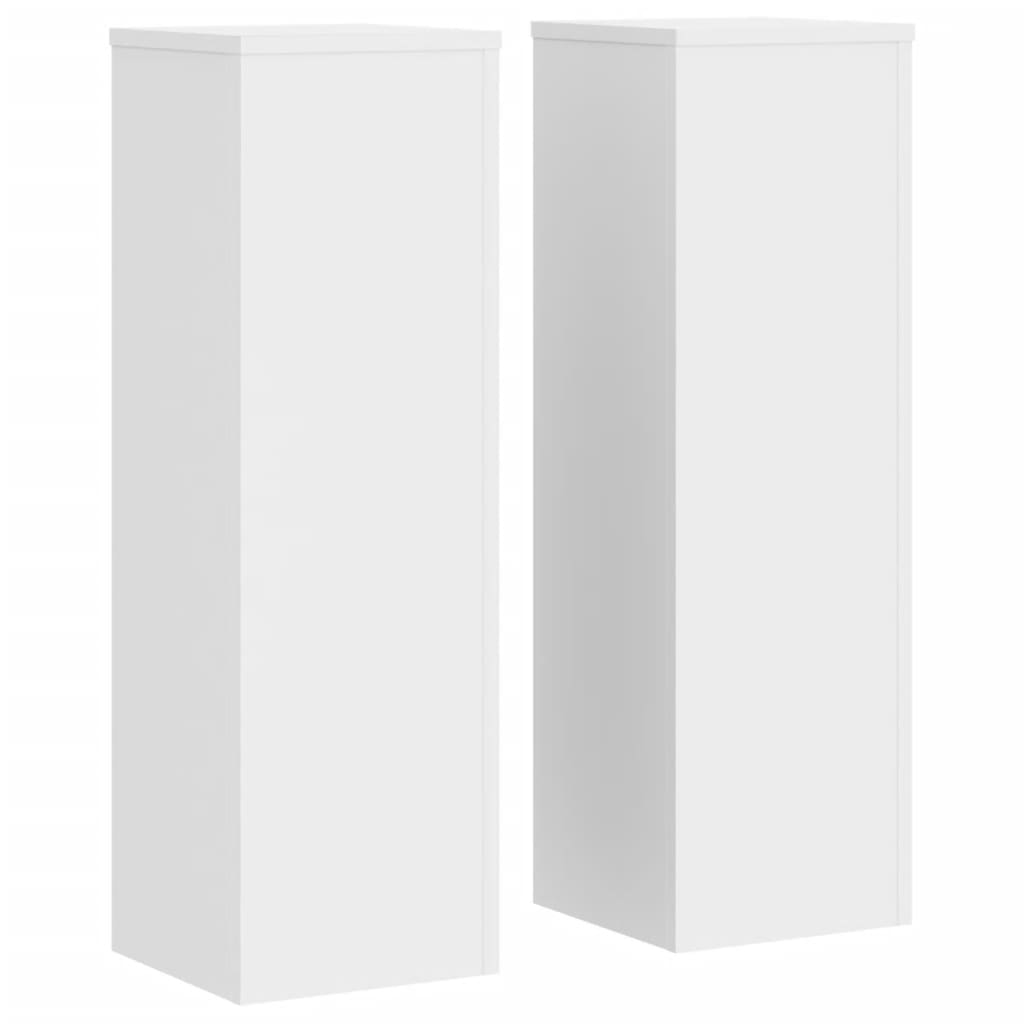 Vidaxx supports pour plantes 2 pcs 25x25x80 cm bois d'ingénierie blanc