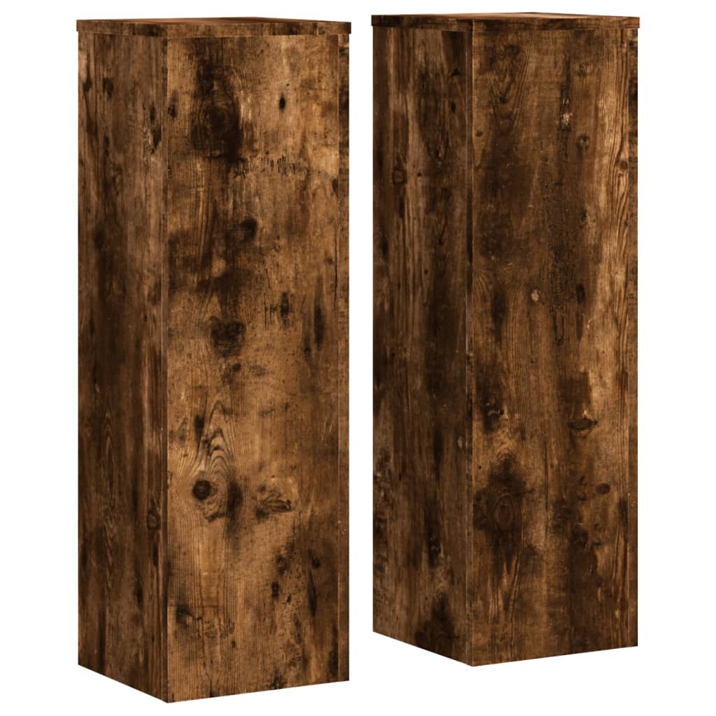 Normes de l'usine Vidaxl 2 ST 25x25x80 cm chêne fumé en bois transformé