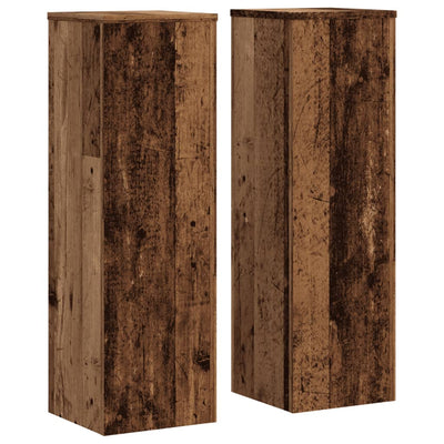 Vidaxx supports pour plantes 2 pcs 25x25x80 cm bois traité, couleur bois ancien