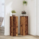 Vidaxx supports pour plantes 2 pcs 25x25x80 cm bois traité, couleur bois ancien