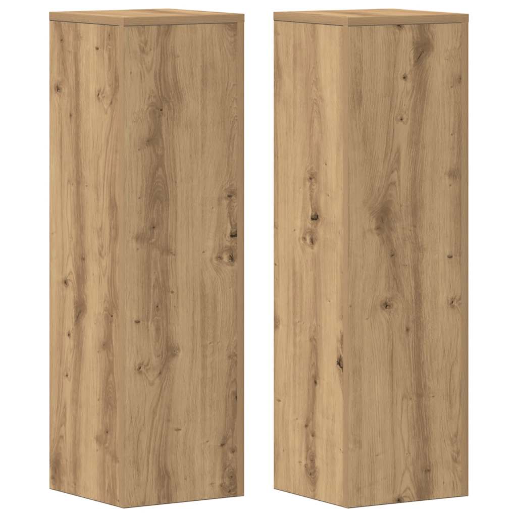 VidaXL supports pour plantes 2 pcs 25x25x80 cm bois chêne artisanal coloré