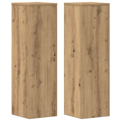 VidaXL supports pour plantes 2 pcs 25x25x80 cm bois chêne artisanal coloré