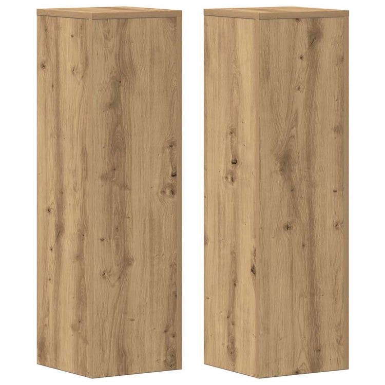 VidaXL supports pour plantes 2 pcs 25x25x80 cm bois chêne artisanal coloré