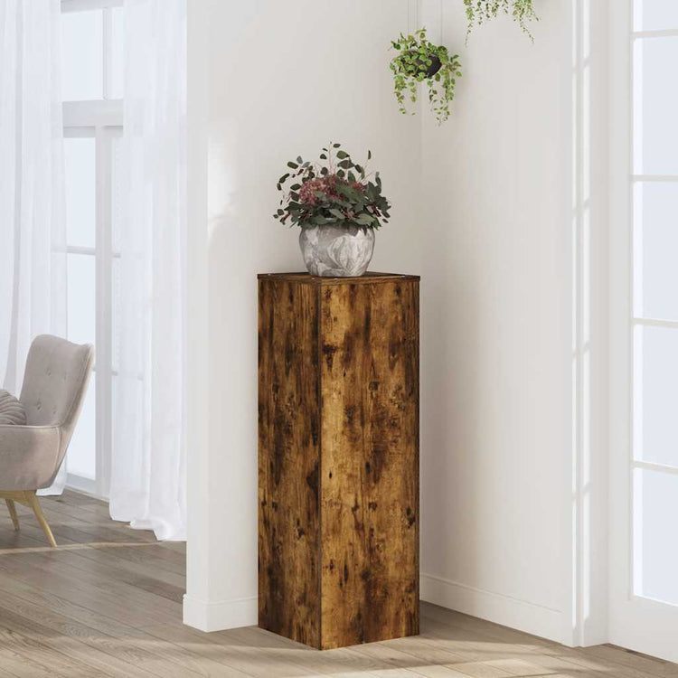 Vidaxx support pour plantes 33x33x100 cm bois traité, chêne fumé