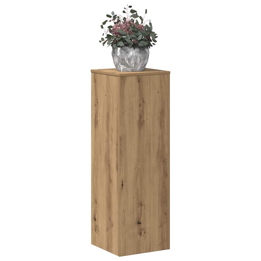 Support à plantes Vidaxx 33x33x100 cm en bois travaillé, chêne artisanal