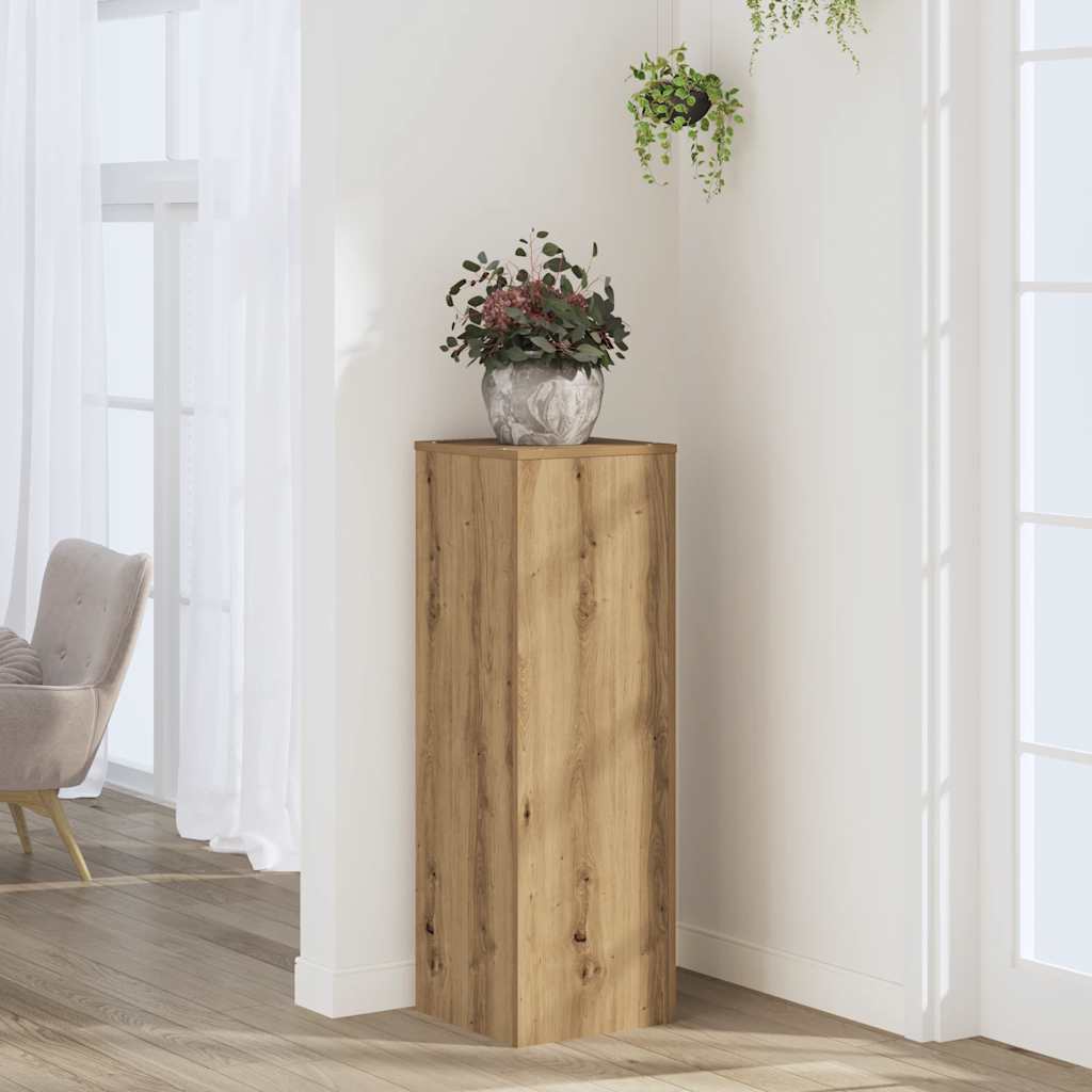 Support à plantes Vidaxx 33x33x100 cm en bois travaillé, chêne artisanal