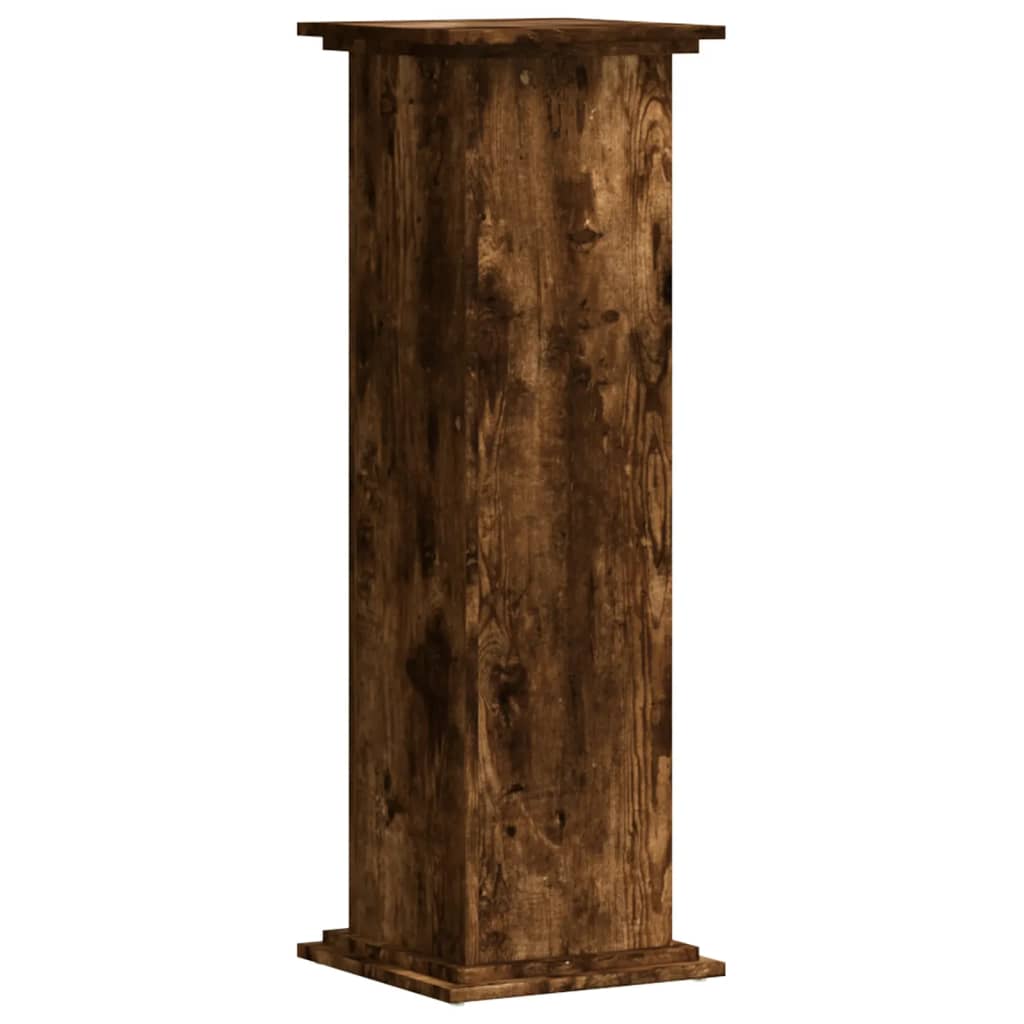 Norme de l'usine Vidaxl 33x33x100 cm Couleur de chêne fumé en bois transformé