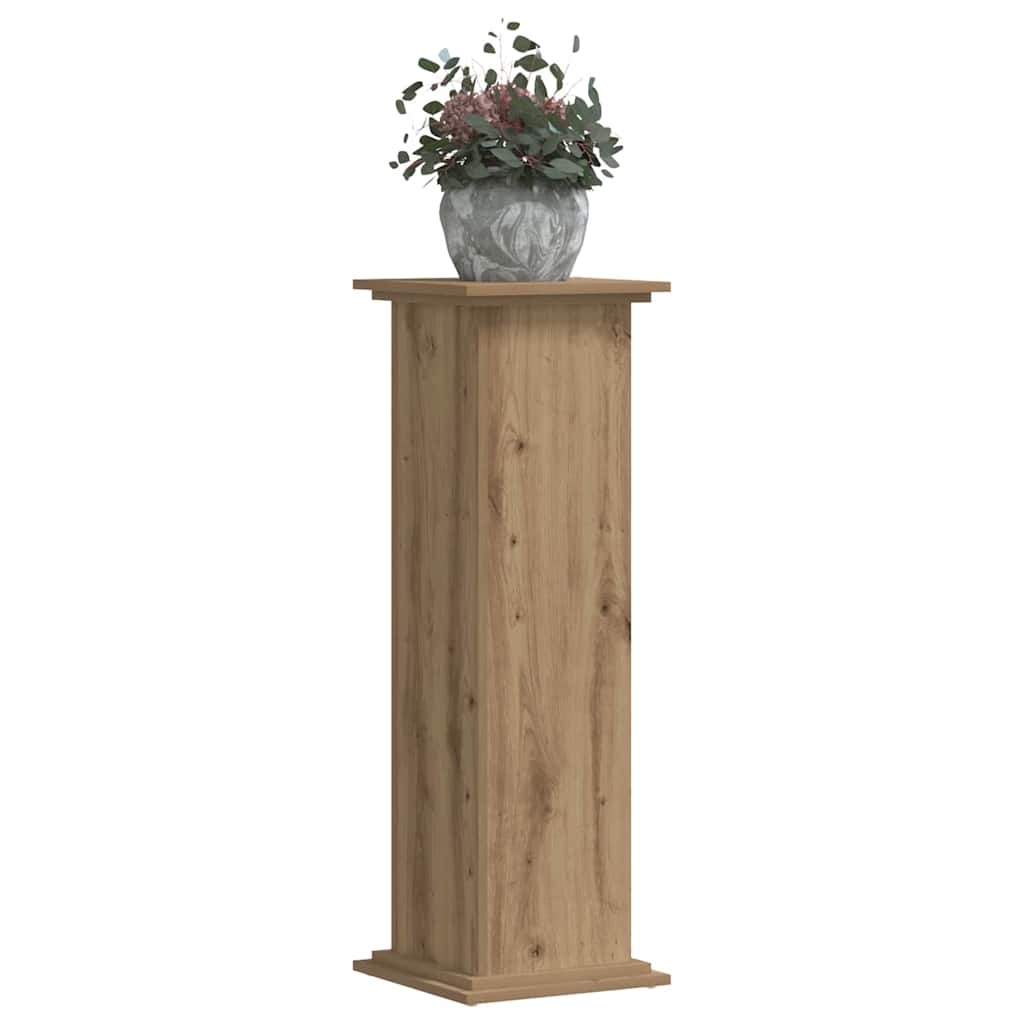 Support à plantes Vidaxx 33x33x100 cm en bois travaillé, chêne artisanal