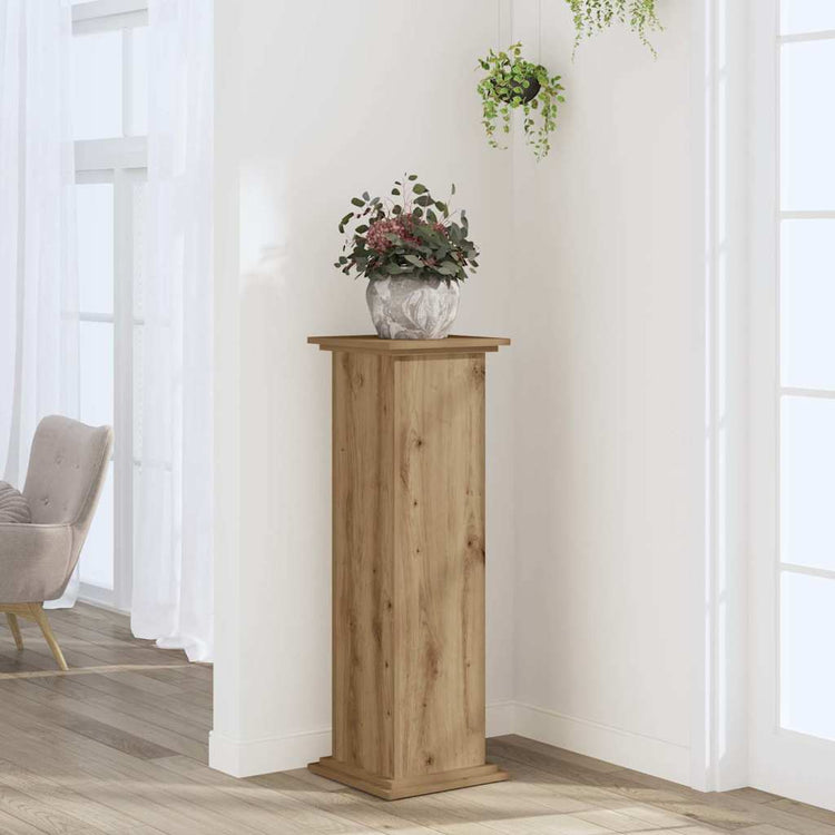 Support à plantes Vidaxx 33x33x100 cm en bois travaillé, chêne artisanal
