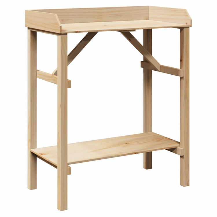 Vidaxx table de plantation avec étagère naturel 75 x 40 x 90 cm bois de pin robuste