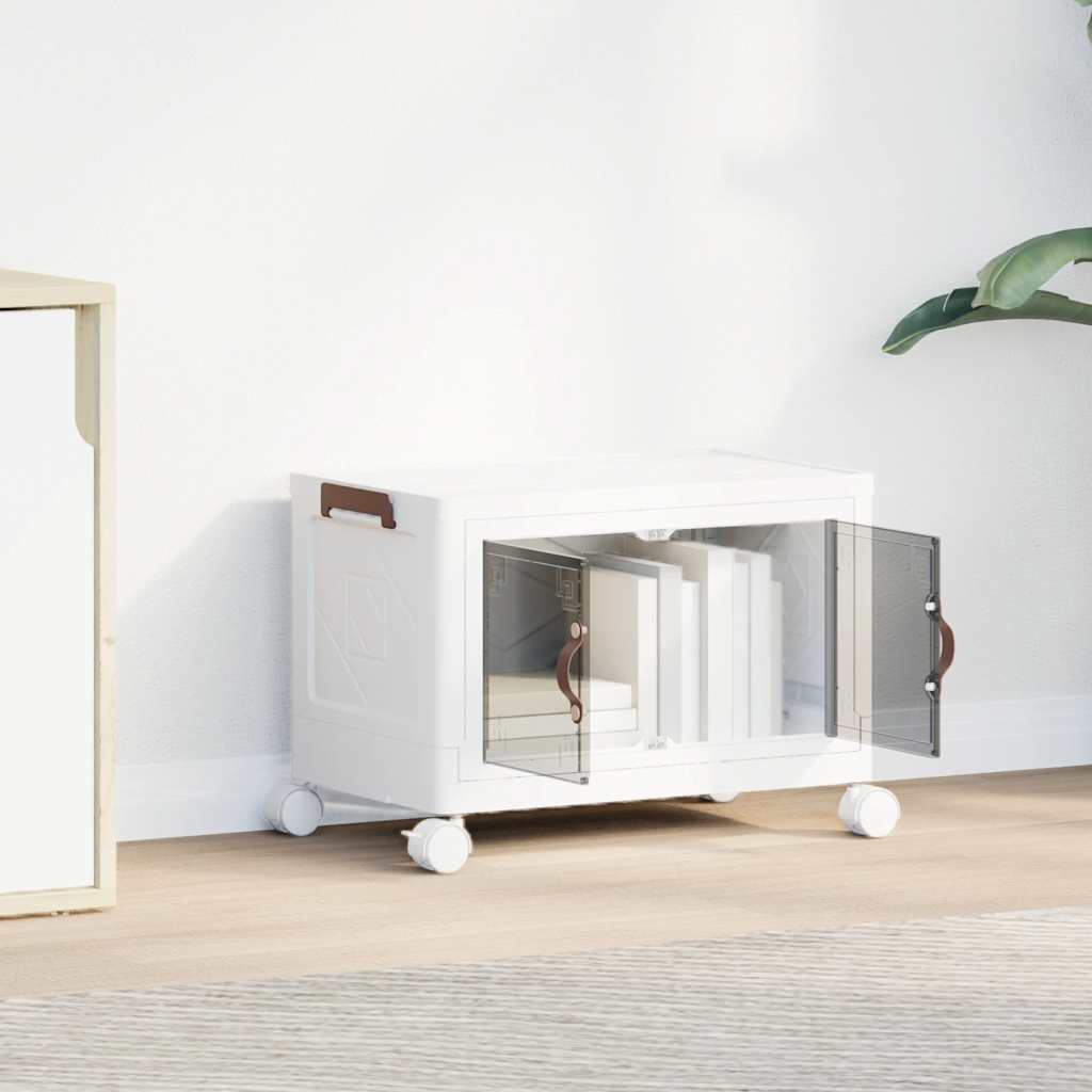 Boîte de rangement Vidaxl Empilable avec roues 28 L 48,5x29.5x33 cm