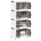 Boîte de rangement Vidaxl Empilable avec roues 4 couches 28 L 48x29.5x112,5 cm