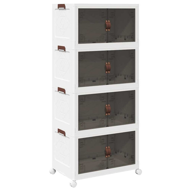Boîte de rangement Vidaxl Empilable avec roues 4 couches 75 L 64X40X141.5 cm
