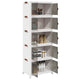 Boîte de rangement Vidaxl Empilable avec roues 5 couches 75 L 64x40x179 cm