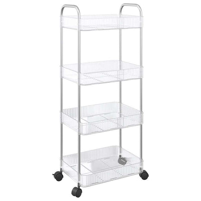 Vidaxl Storage Trolley 4 couches 37x28x95 cm acrylique transparent