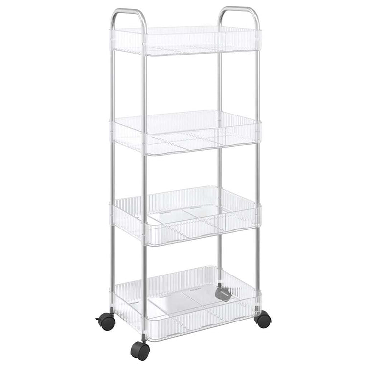 Vidaxl Storage Trolley 4 couches 37x28x95 cm acrylique transparent