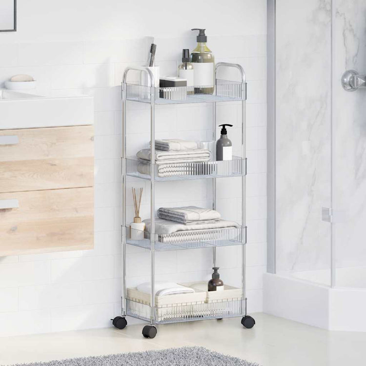Vidaxl Storage Trolley 4 couches 37x28x95 cm acrylique transparent