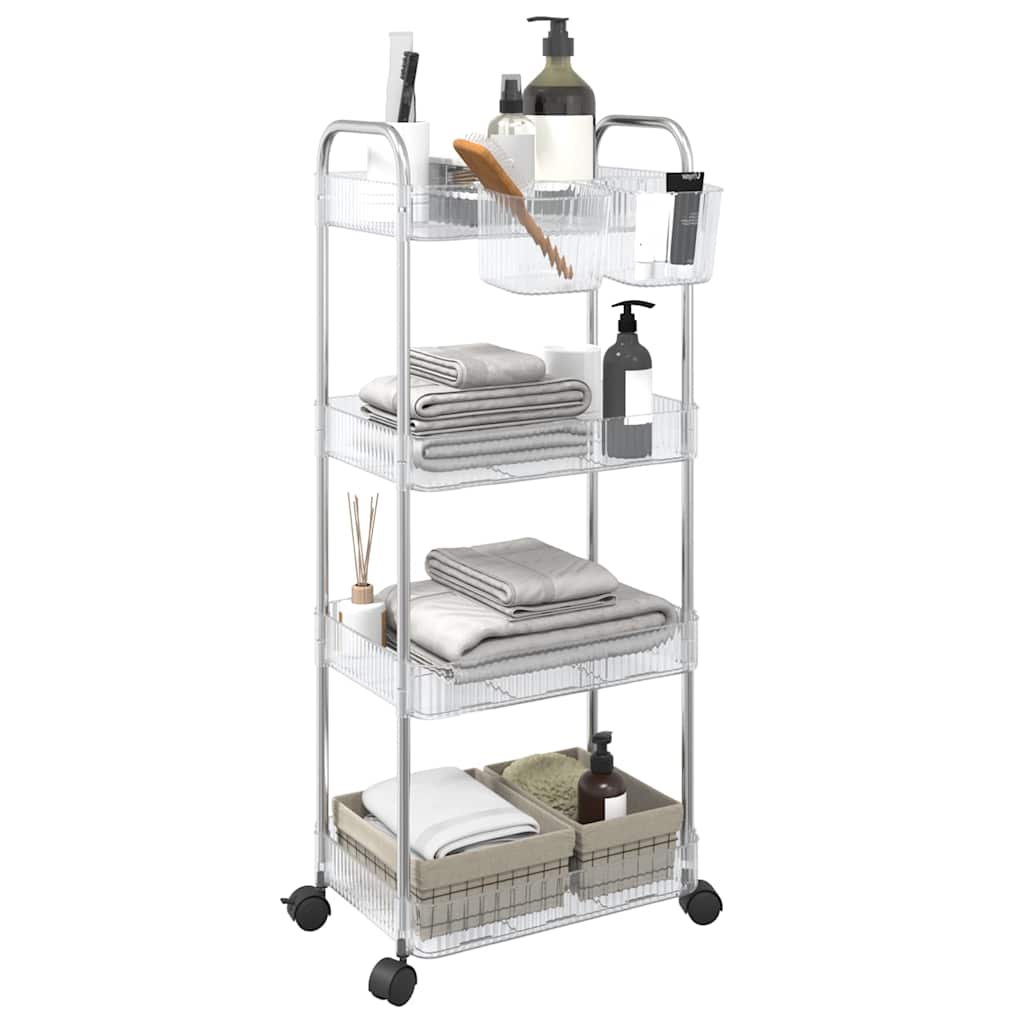 Vidaxl Storage Trolley 4 couches 37x28x95 cm acrylique transparent