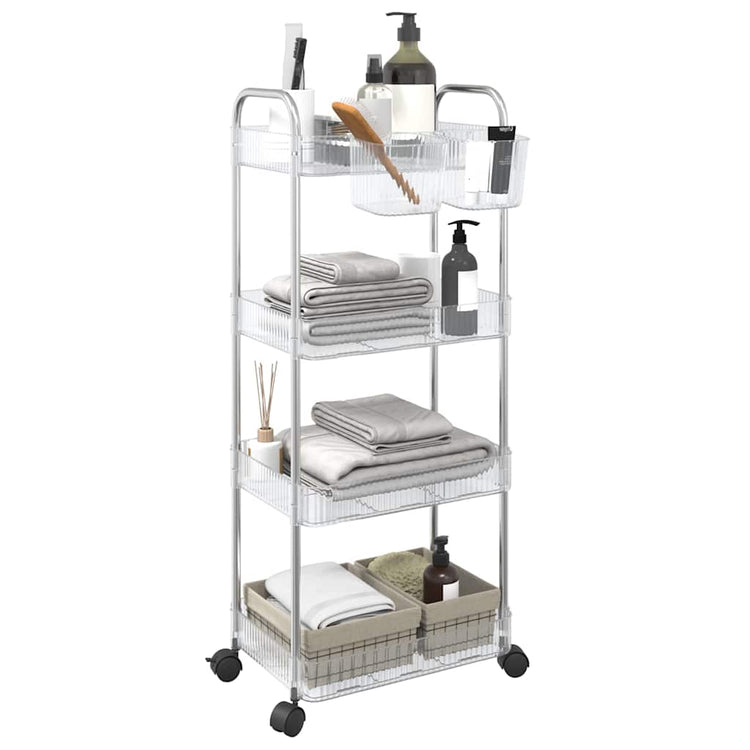 Vidaxl Storage Trolley 4 couches 37x28x95 cm acrylique transparent