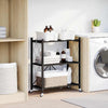 Rack de stockage Vidaxl sur roues 71x34x88 cm en acier noir