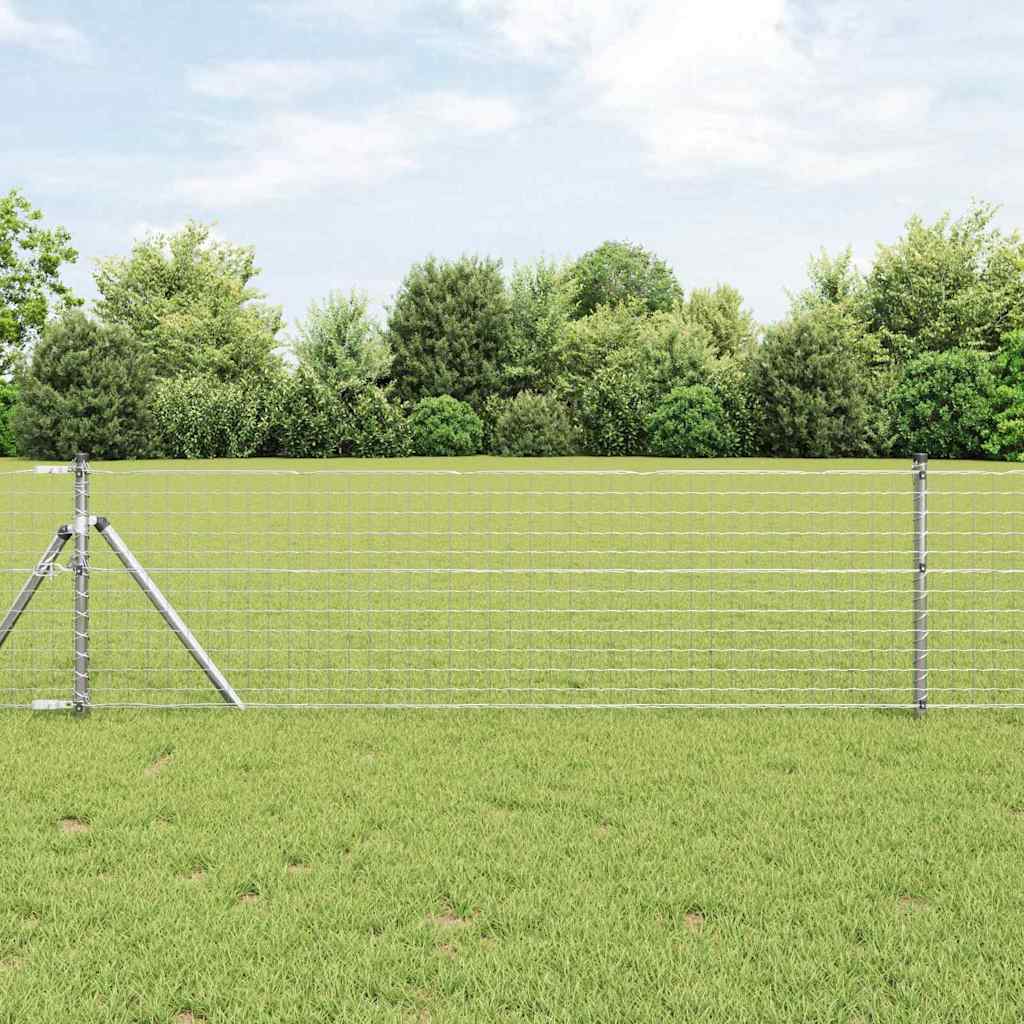 Vidaxl poteau de clôture 26 pcs gris 3,2 x 3,2 x 100 cm