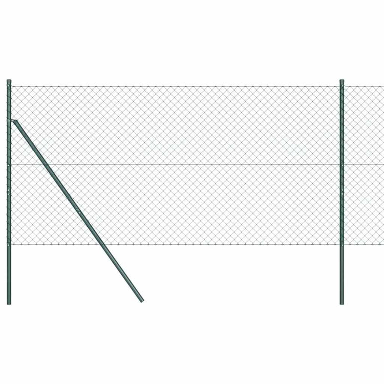 Vidaxl poteau de clôture vert 10 x 1 m (maille 40 x 40 mm) acier et PVC