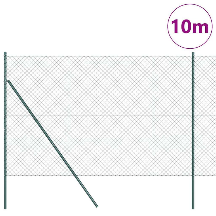 Poteau de clôture Vidaxl vert 10 x 1,6 m (maille 40 x 40 mm)
