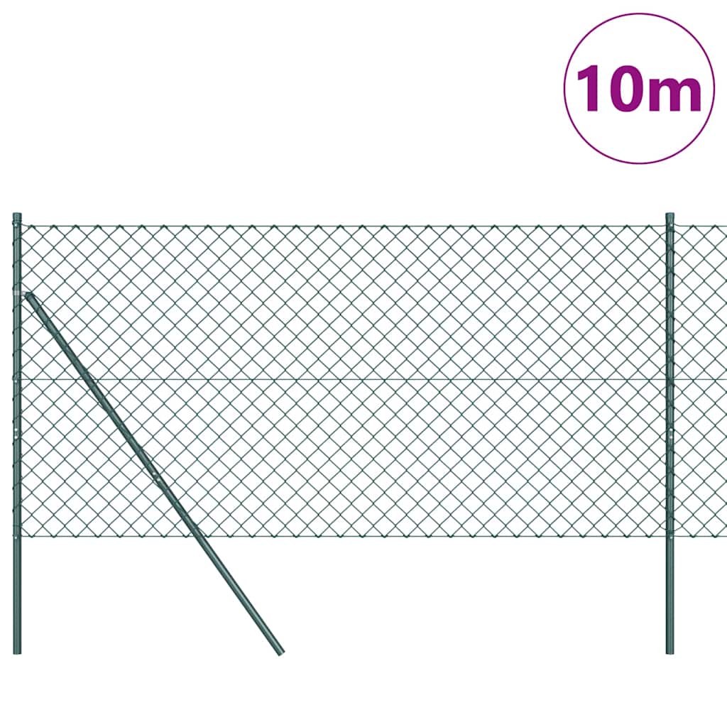 Poteau de clôture Vidaxl vert 10 x 1,2 m (maille 60 x 60 mm)