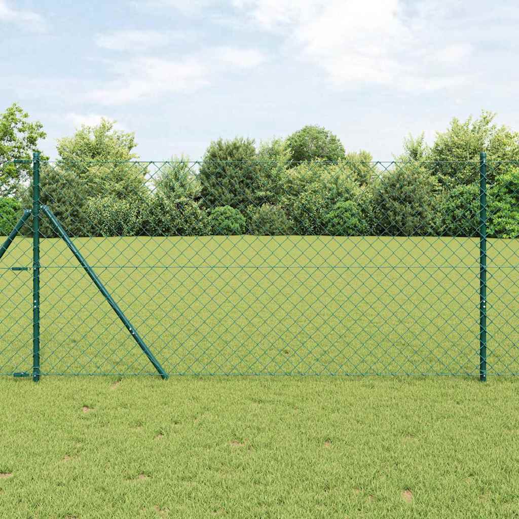 Poteau de clôture Vidaxl vert 10 x 1,4 m (maille 60 x 60 mm)