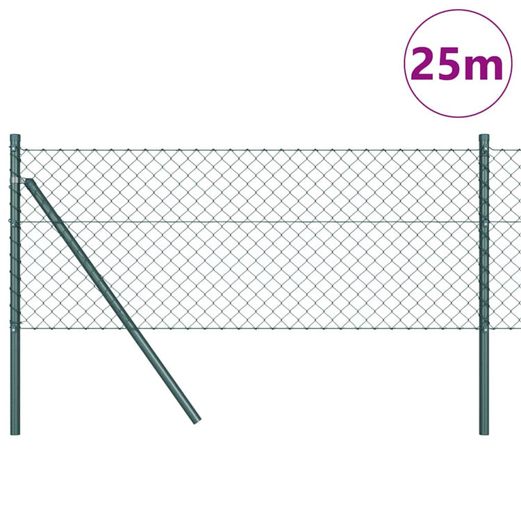 Poteau de clôture Vidaxl vert 25 x 0,4 m (maille 40 x 40 mm)