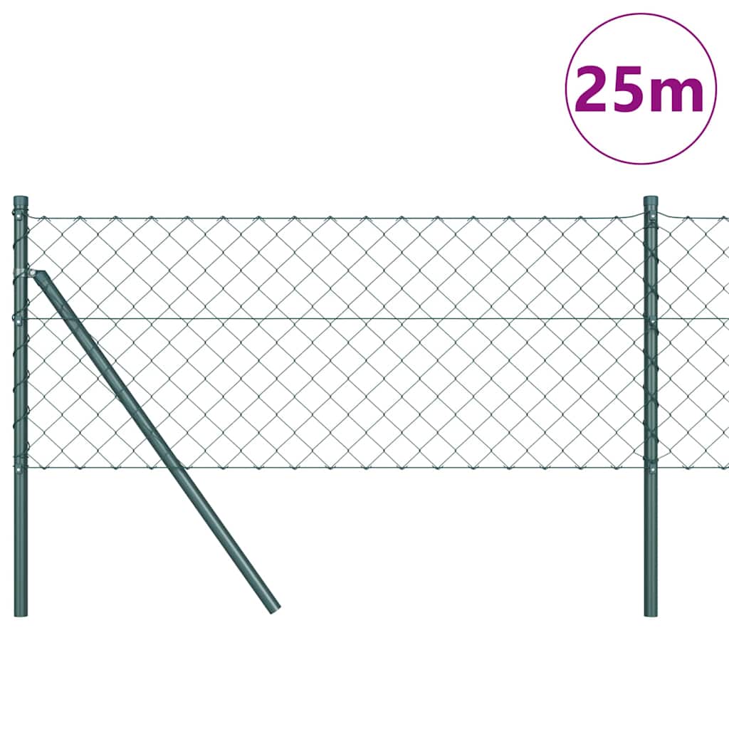Poteau de clôture Vidaxl vert 25 x 0,4 m (maille 60 x 60 mm)