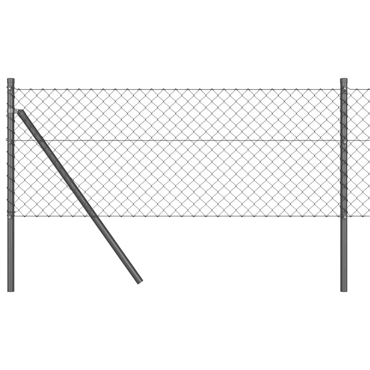 Poteau de clôture Vidaxl gris 10 x 0,8 m (maille 40 x 40 mm)