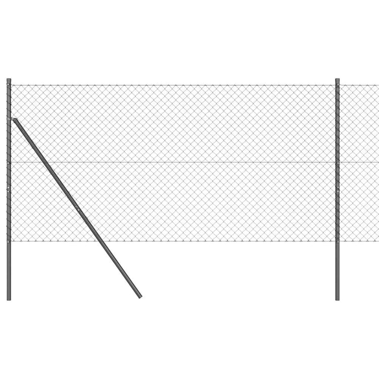 Vidaxl poteau de clôture gris 10 x 1 m (maille 40 x 40 mm) acier et PVC