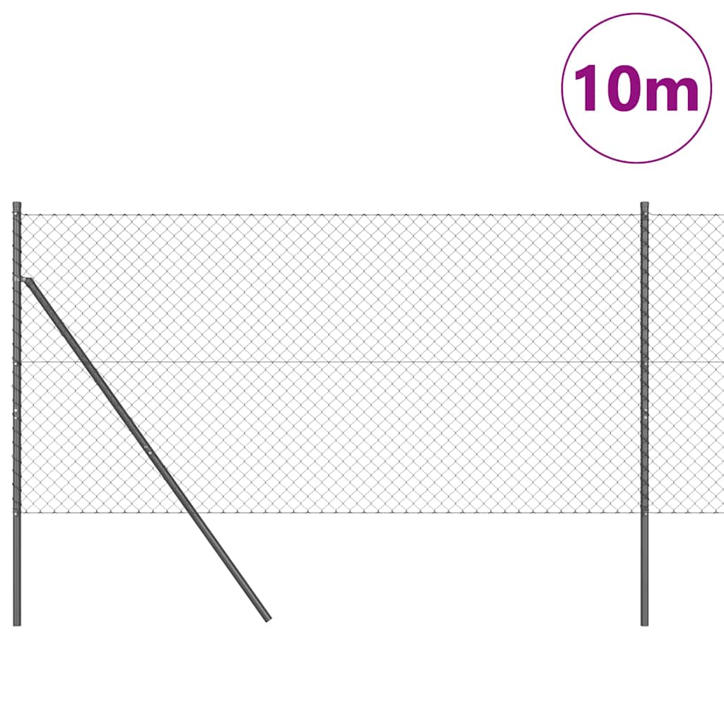 Poteau de clôture Vidaxl gris 10 x 1,2 m (maille 40 x 40 mm)