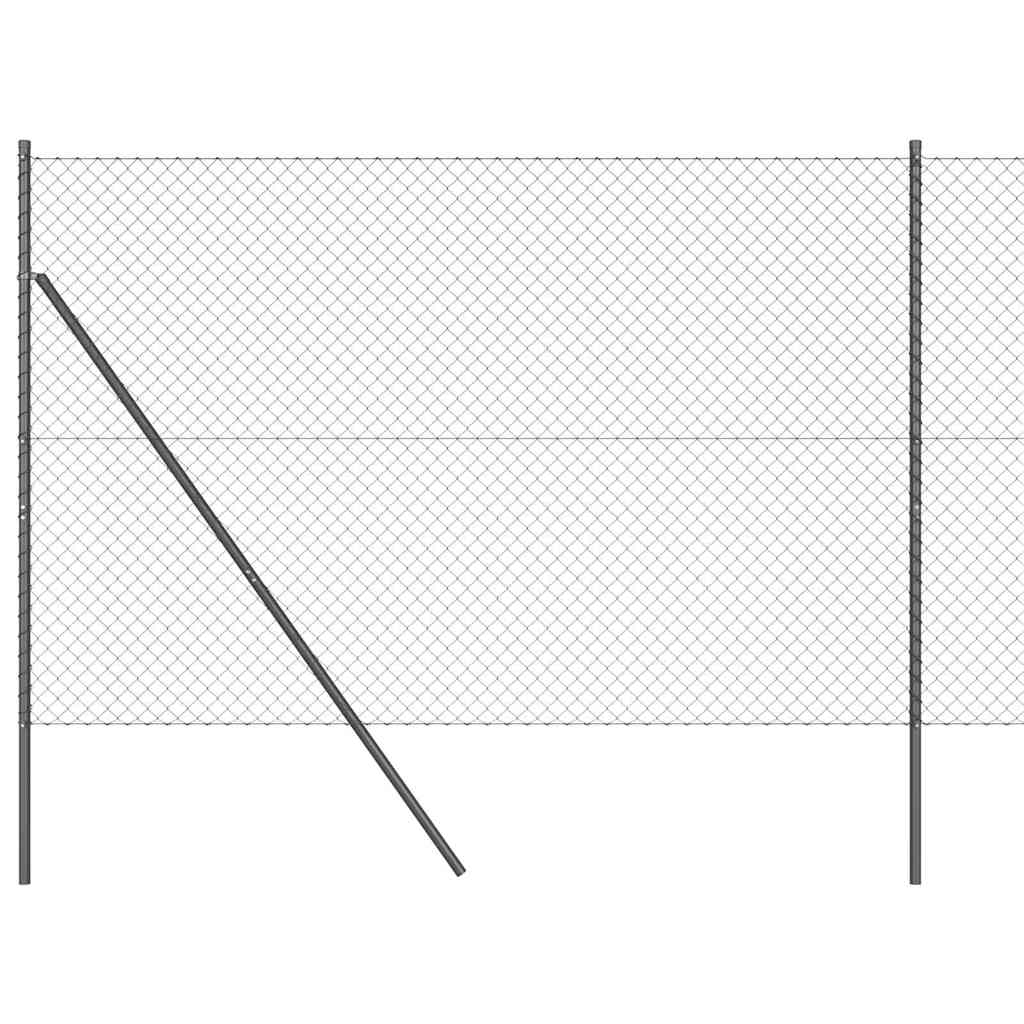 Poteau de clôture Vidaxl gris 10 x 1,5 m (maille 40 x 40 mm)