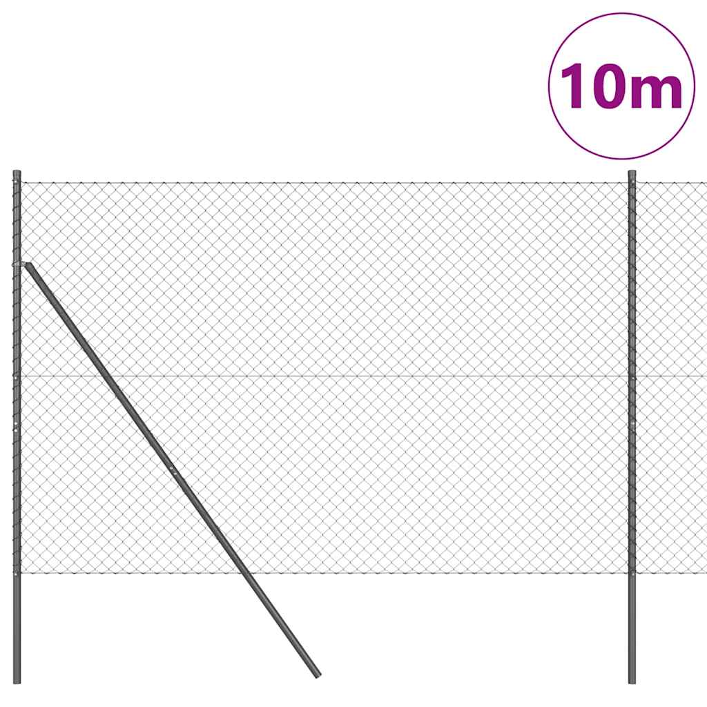 Poteau de clôture Vidaxl gris 10 x 1,5 m (maille 40 x 40 mm)