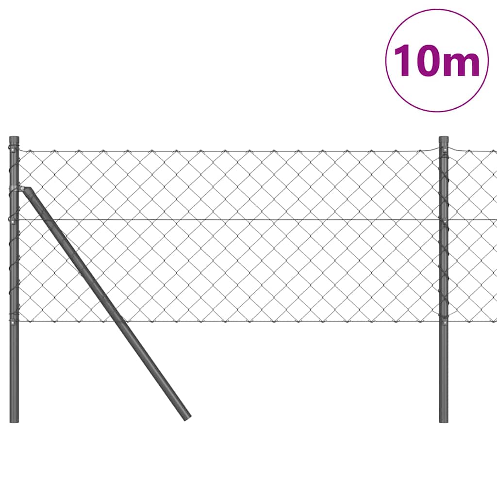 Poteau de clôture Vidaxl gris 10 x 0,8 m (maille 60 x 60 mm)