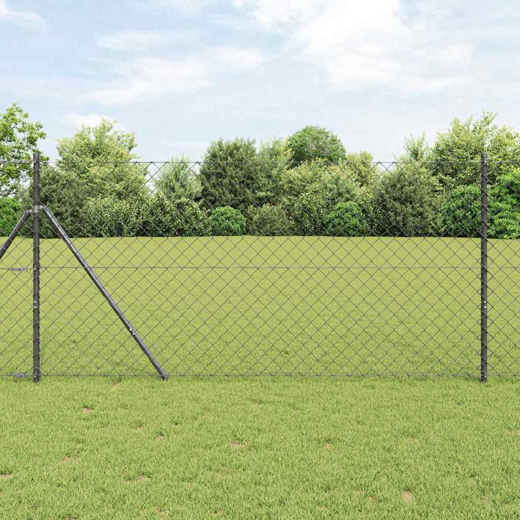 Poteau de clôture Vidaxl gris 10 x 1,2 m (maille 60 x 60 mm)