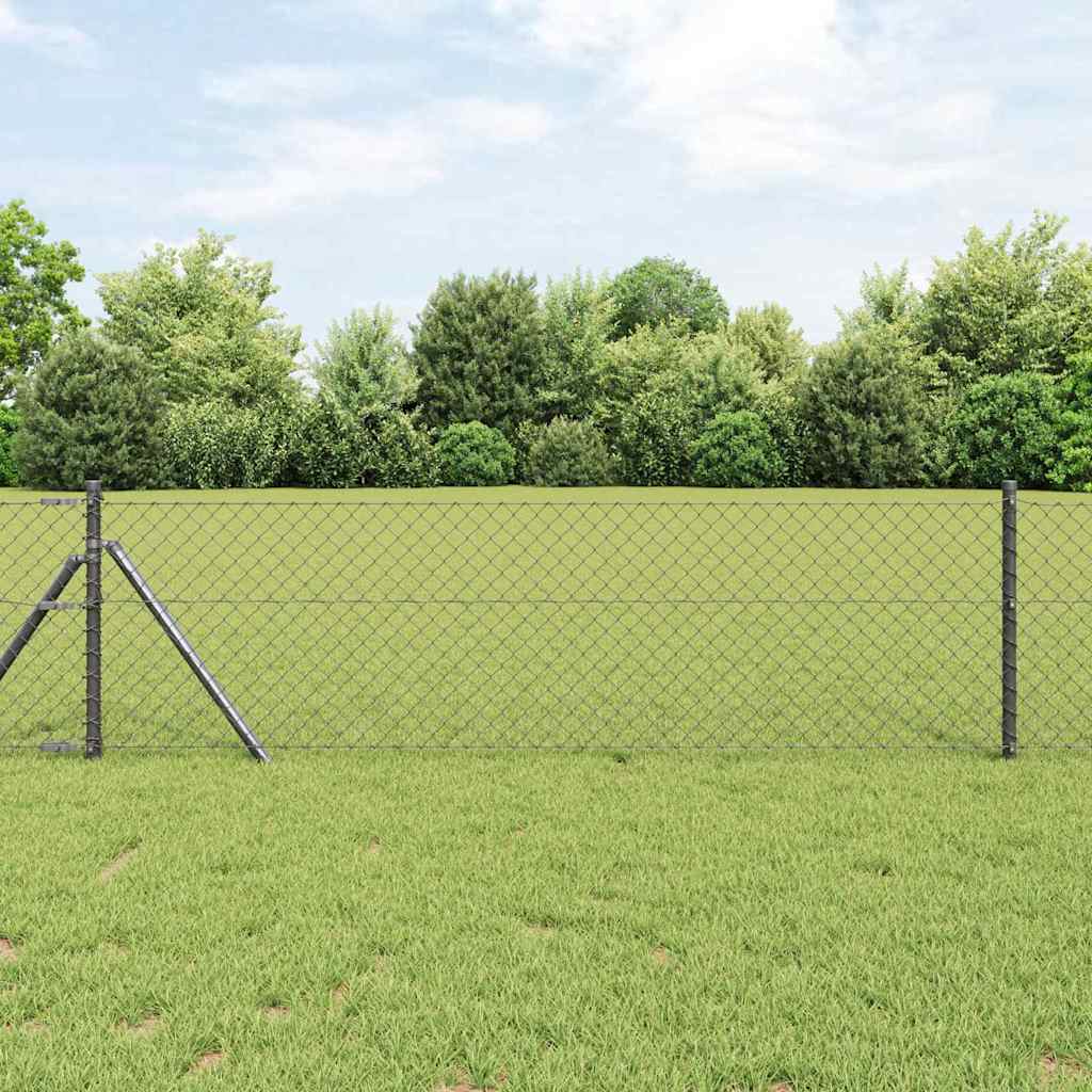 Poteau de clôture Vidaxl gris 25 x 0,6 m (maille 40 x 40 mm)