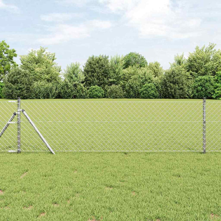 Vidaxl poteau de clôture argent 10 x 0,8 m (maille 40 x 40 mm) acier