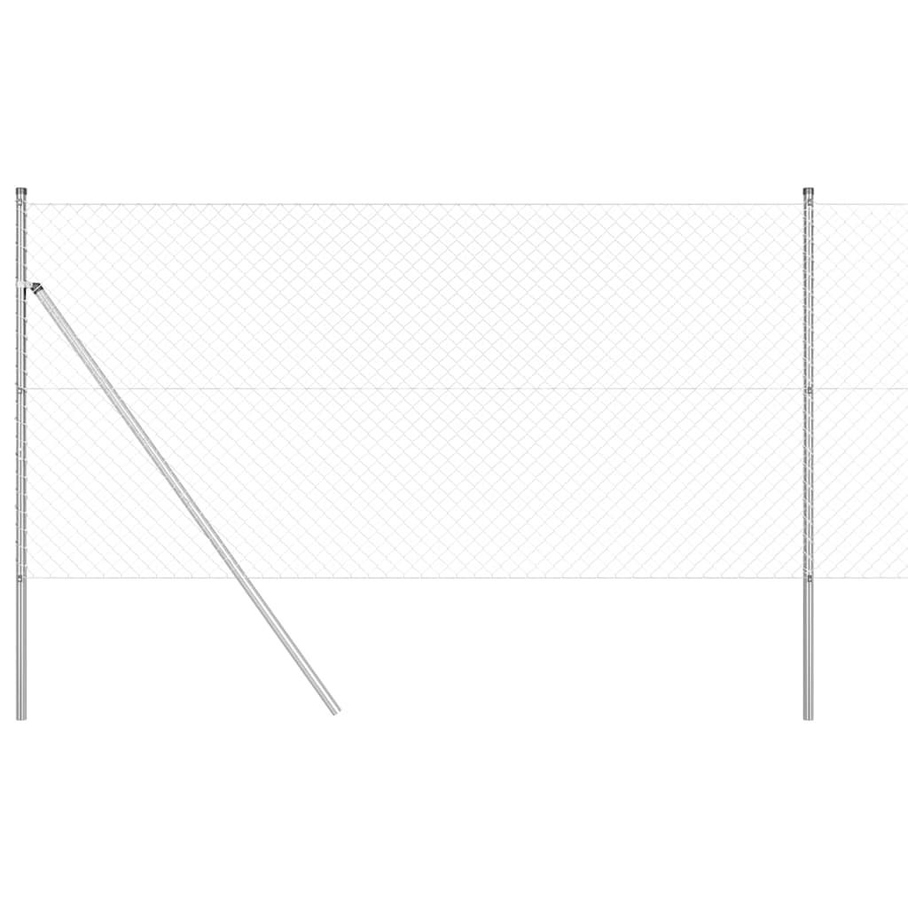 Vidaxl poteau de clôture argent 10 x 1,2 m (maille 40 x 40 mm) acier