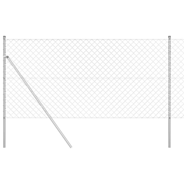 Vidaxl poteau de clôture argent 10 x 1,2 m (maille 60 x 60 mm) acier