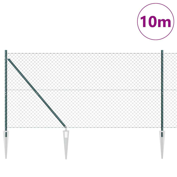 Poteau de clôture Vidaxl vert 10 x 1,2 m (maille 40 x 40 mm)