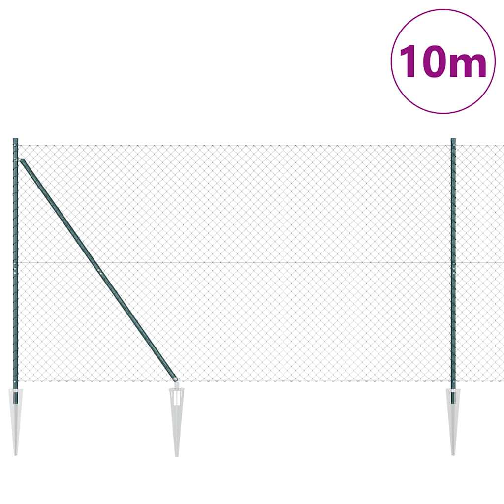 Poteau de clôture Vidaxl vert 10 x 1,5 m (maille 60 x 60 mm)