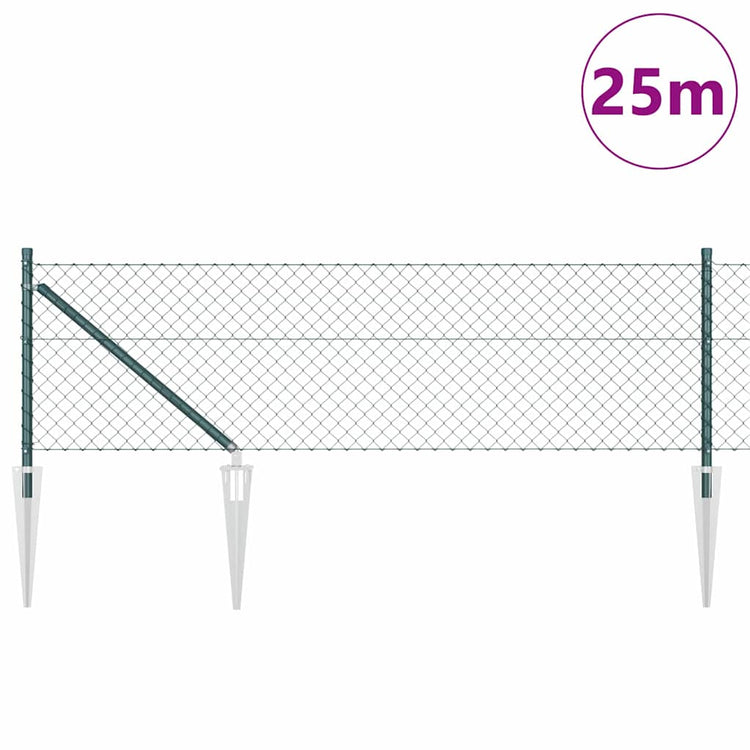 Poteau de clôture Vidaxl vert 25 x 0,4 m (maille 60 x 60 mm)