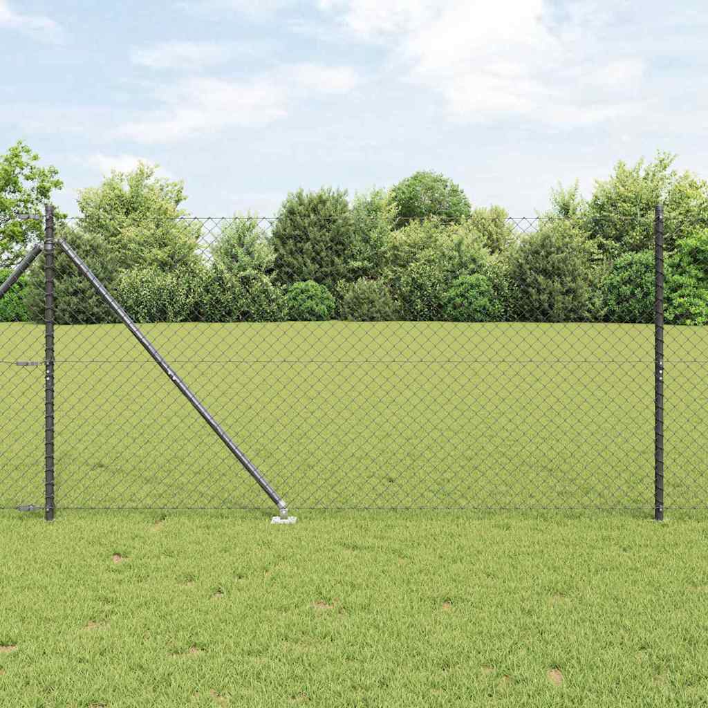 Poteau de clôture Vidaxl gris 10 x 1,2 m (maille 40 x 40 mm)