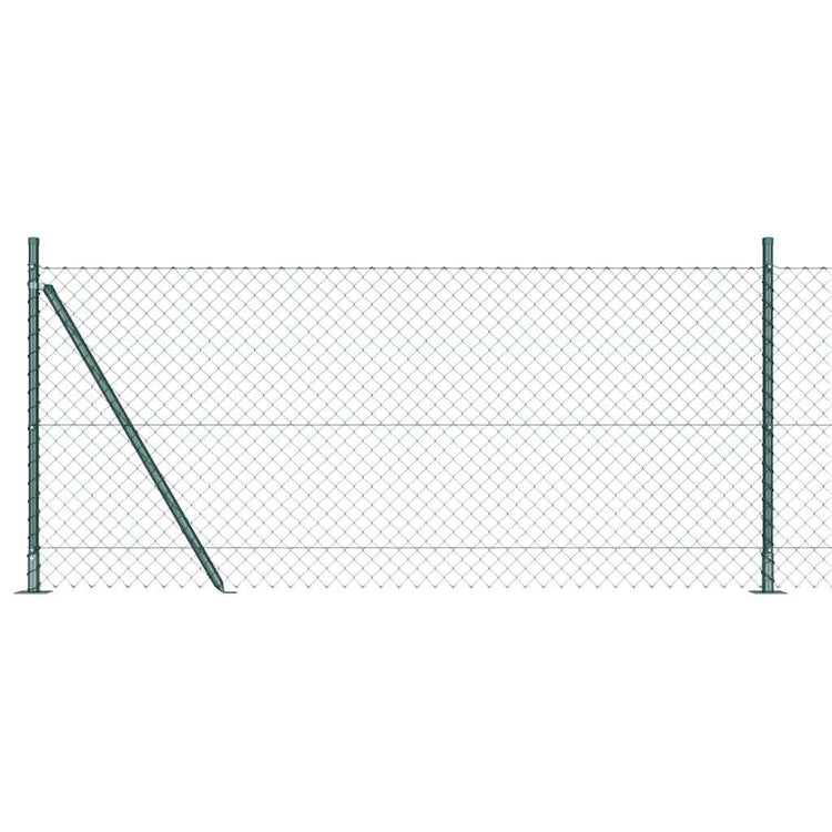 Vidaxl poteau de clôture vert 10 x 1 m (maille 40 x 40 mm) acier et PVC