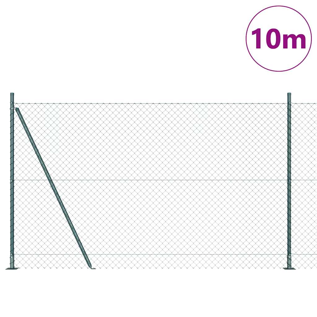 Poteau de clôture Vidaxl vert 10 x 1,5 m (maille 40 x 40 mm)