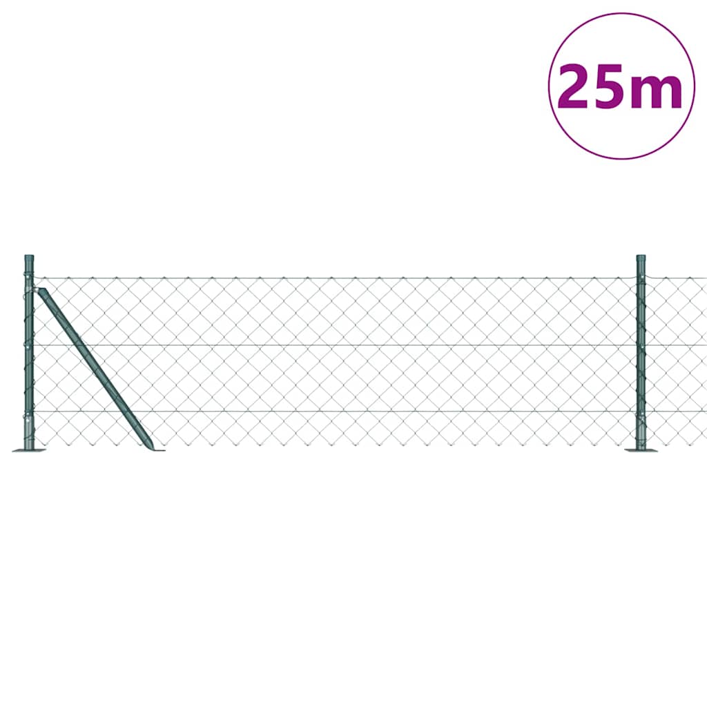 Poteau de clôture Vidaxl vert 25 x 0,4 m (maille 60 x 60 mm)