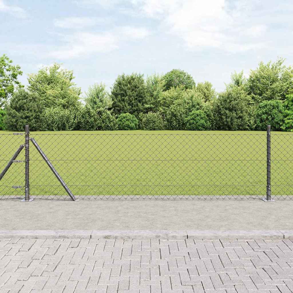 Poteau de clôture Vidaxl gris 10 x 0,6 m (maille 40 x 40 mm)